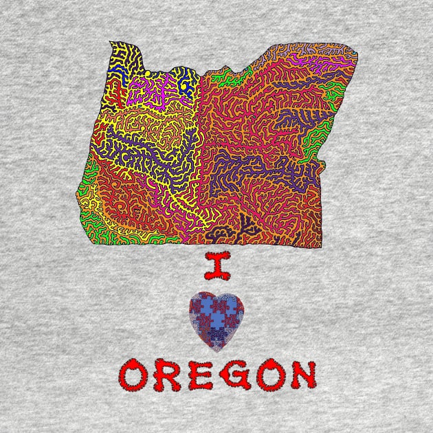 I Love Oregon by NightserFineArts